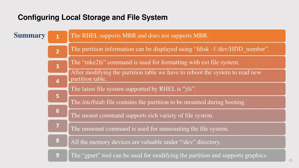 configuring local storage and file system 1