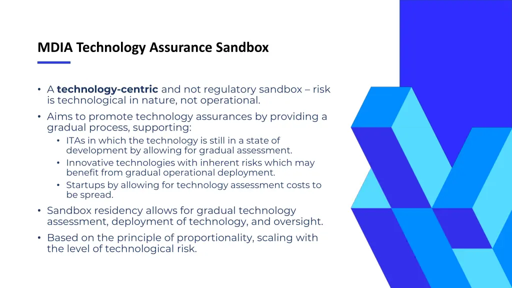 mdia technology assurance sandbox