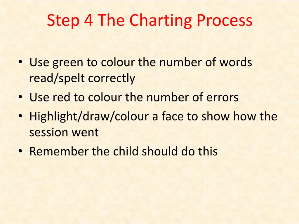 step 4 the charting process