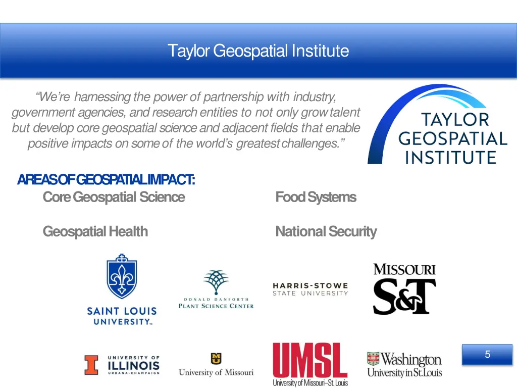 taylor geospatial institute