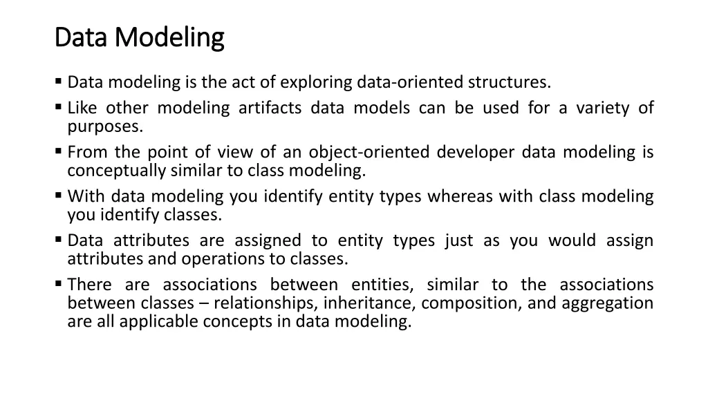 data modeling data modeling