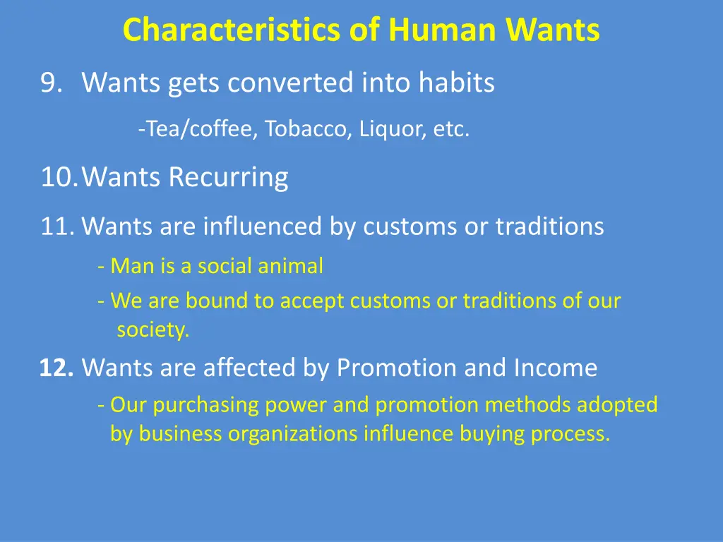 characteristics of human wants 1