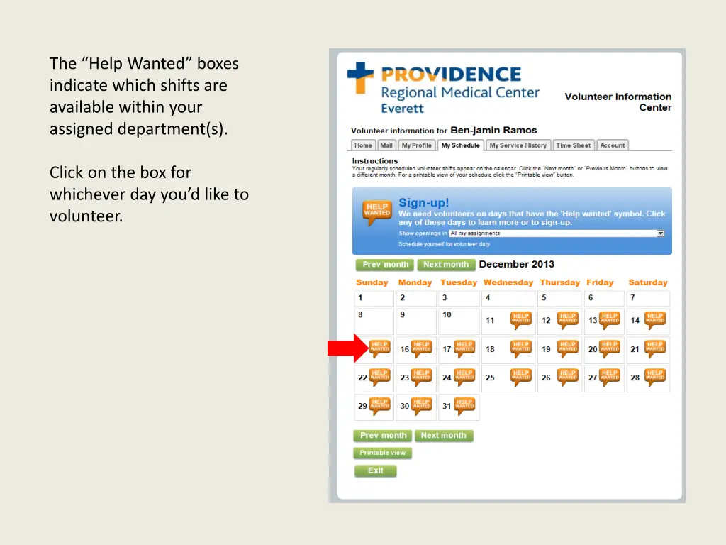 the help wanted boxes indicate which shifts