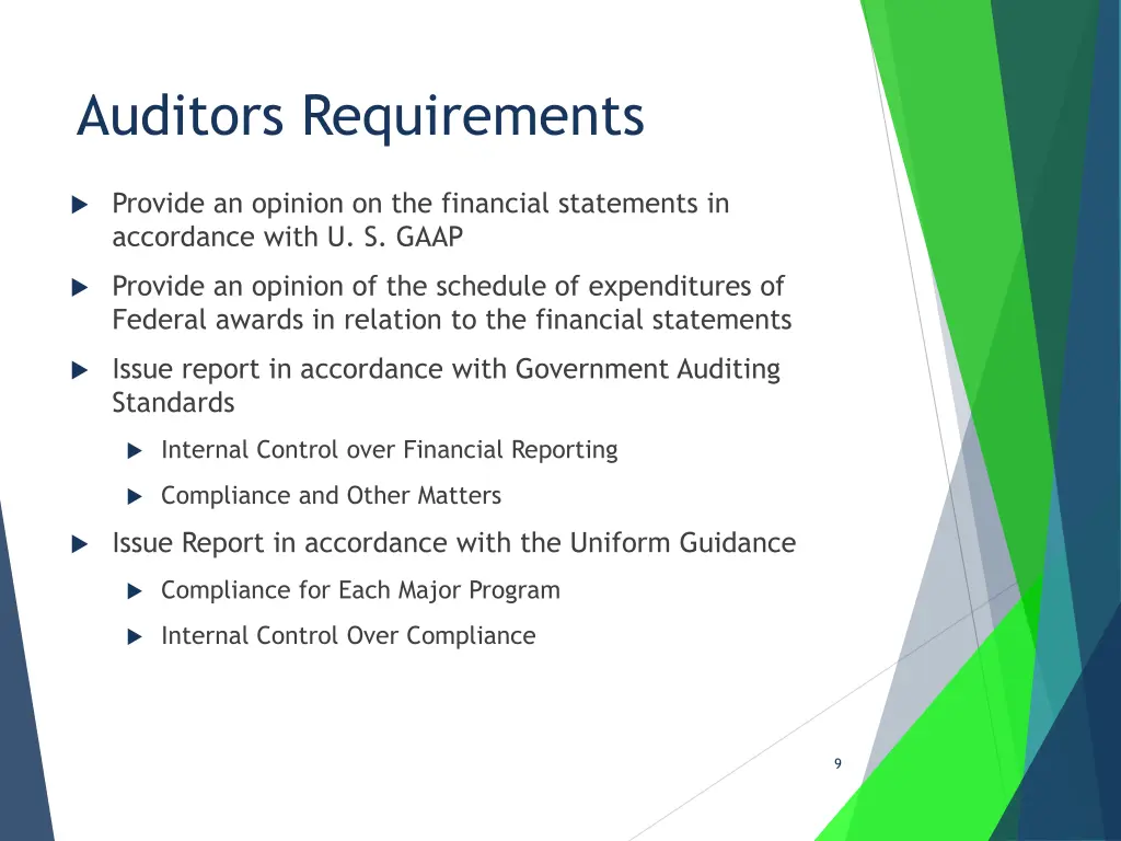 auditors requirements