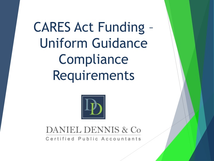 cares act funding uniform guidance compliance