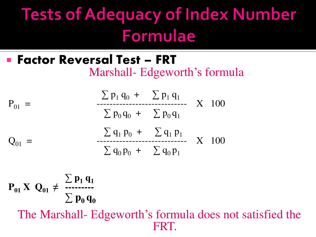 factor reversal test frt marshall edgeworth