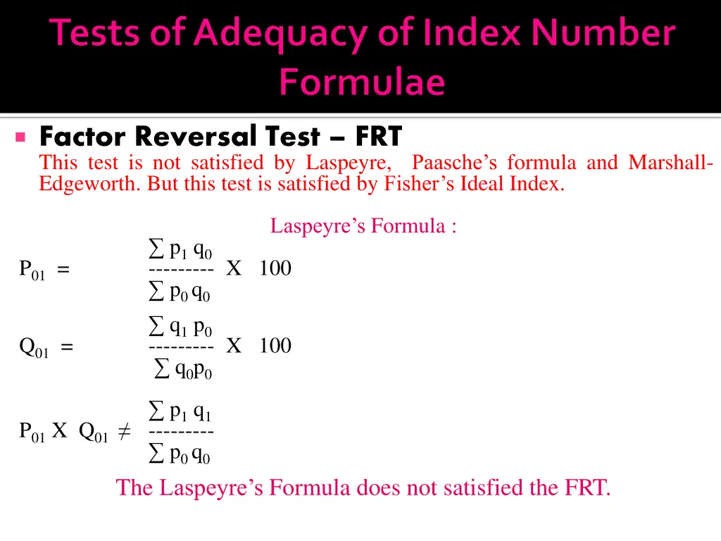 factor reversal test frt this test