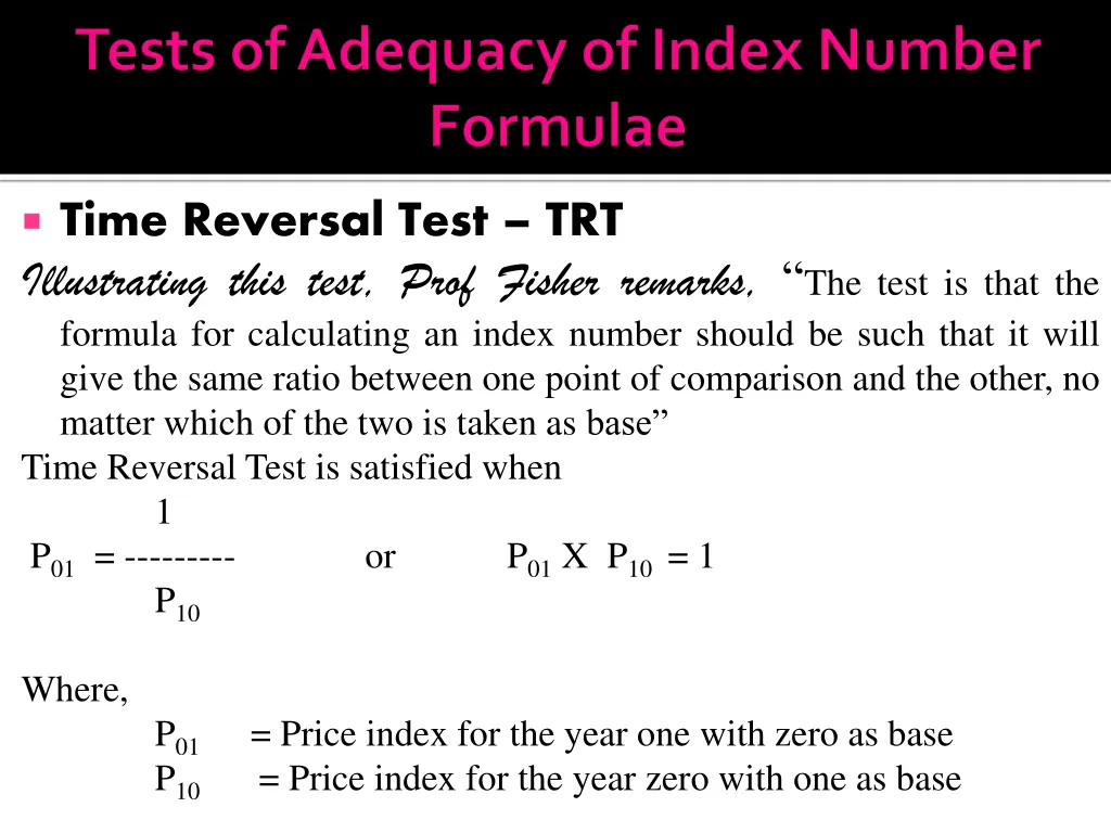 time reversal test trt illustrating this test