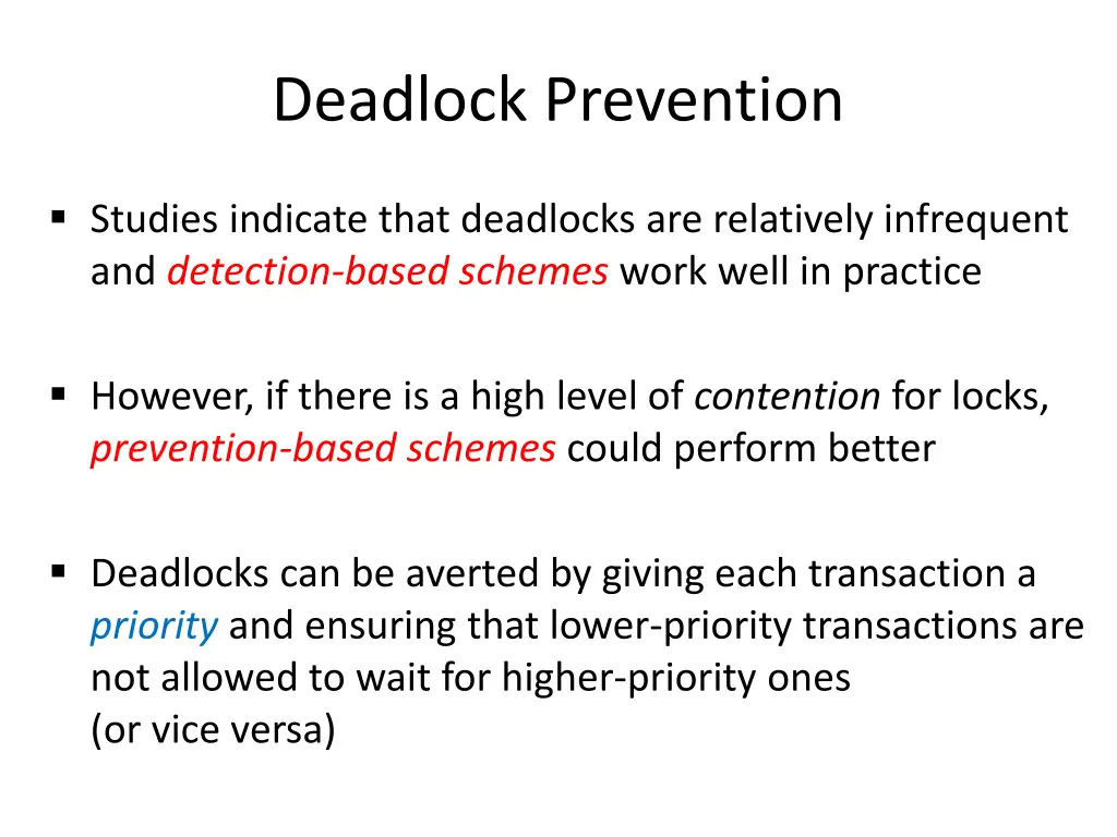 deadlock prevention