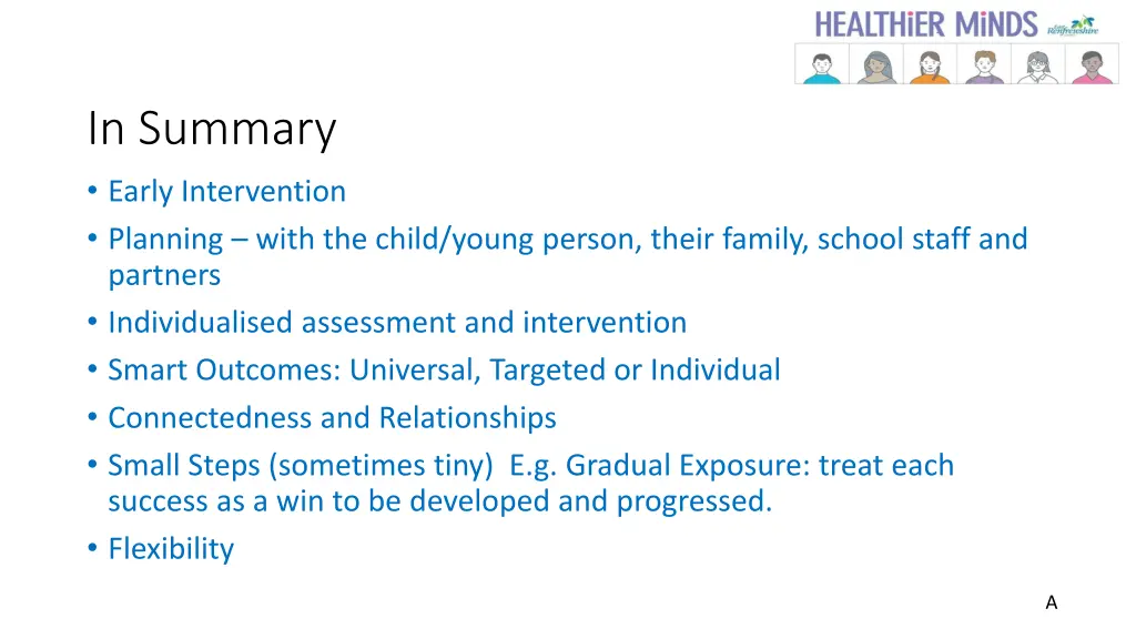 in summary early intervention planning with