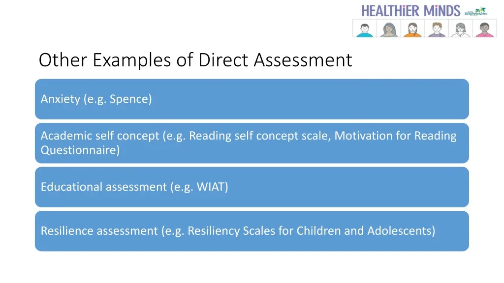 other examples of direct assessment