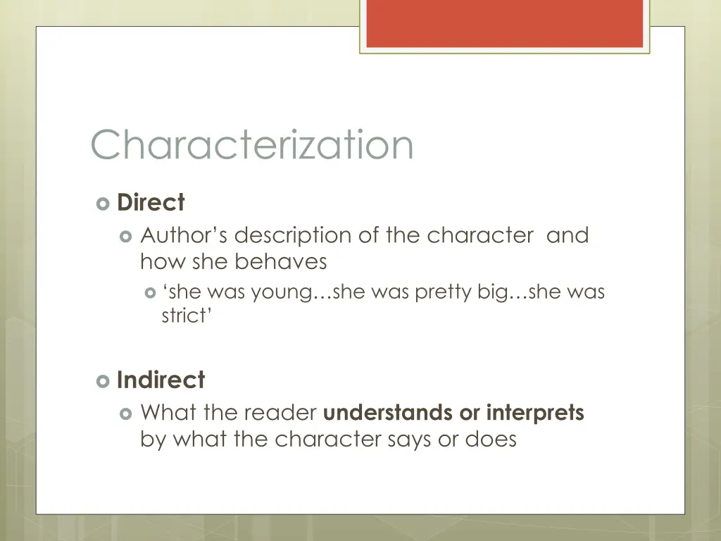 characterization