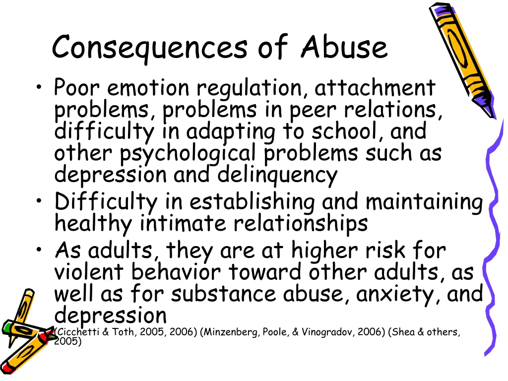 consequences of abuse poor emotion regulation