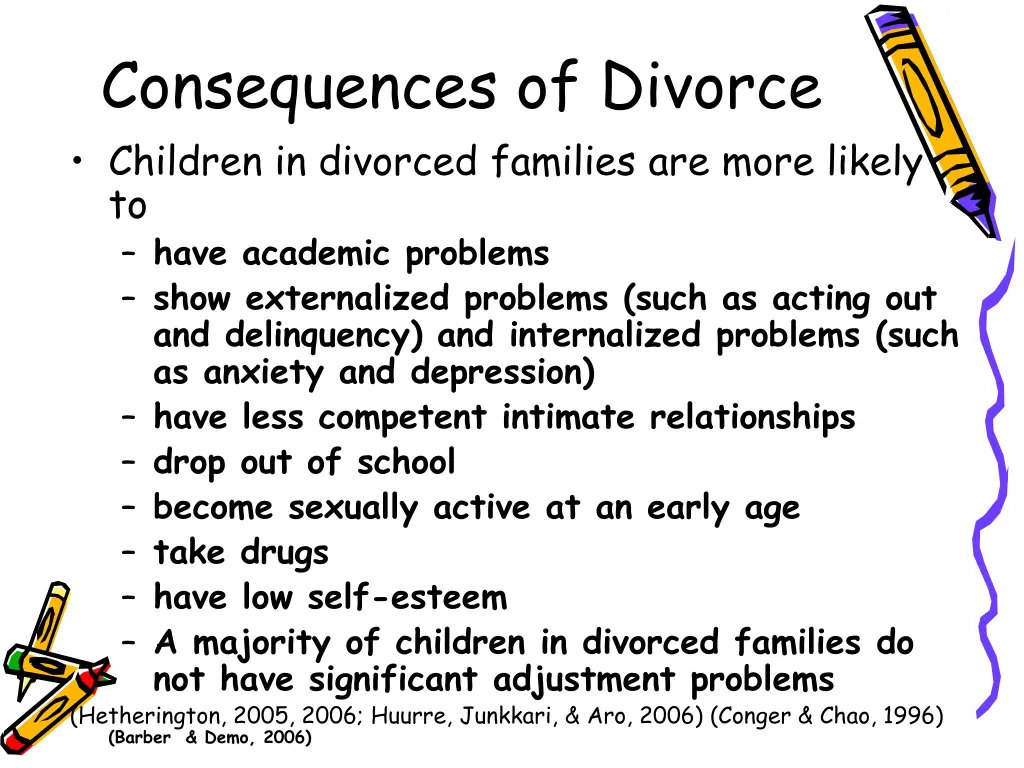 consequences of divorce children in divorced