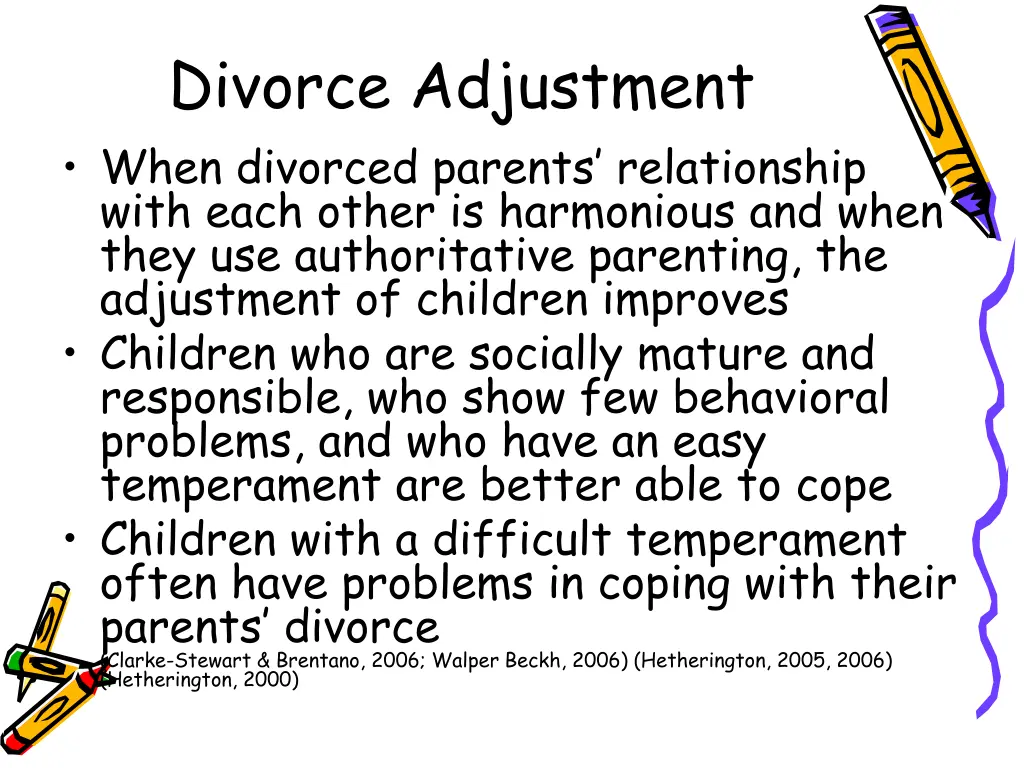 divorce adjustment when divorced parents