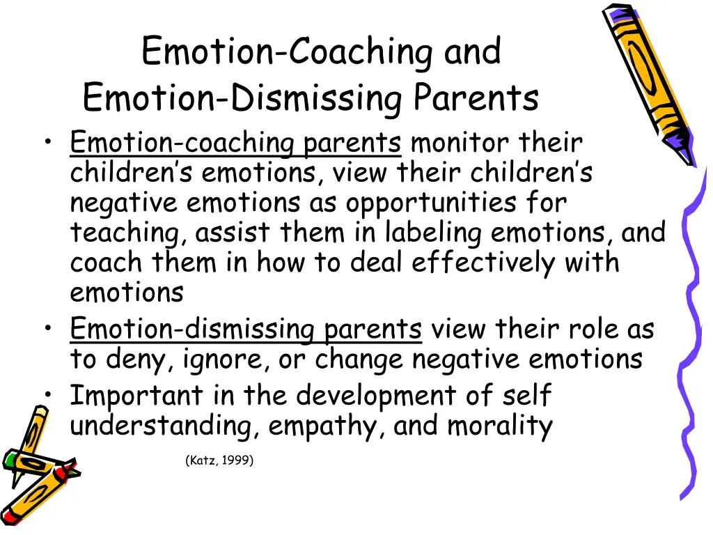 emotion coaching and emotion dismissing parents