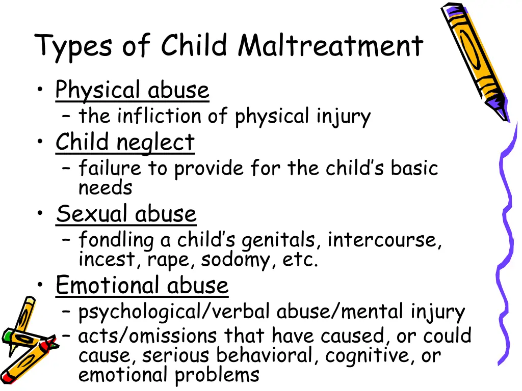 types of child maltreatment physical abuse