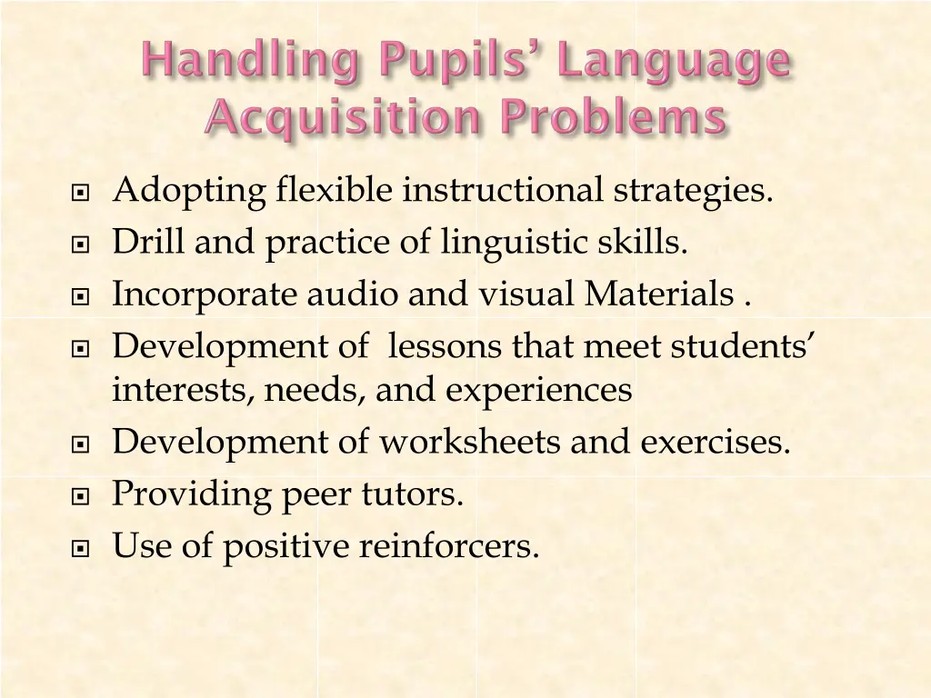 adopting flexible instructional strategies drill