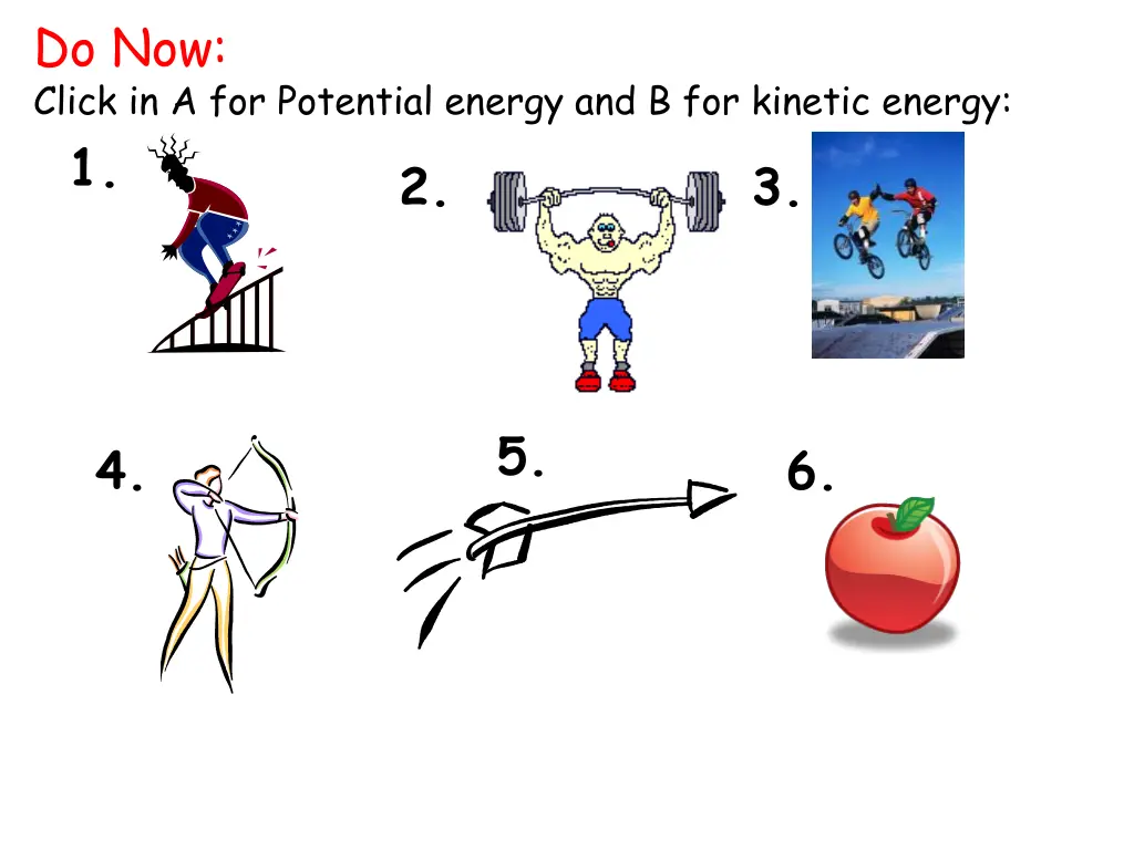 do now click in a for potential energy