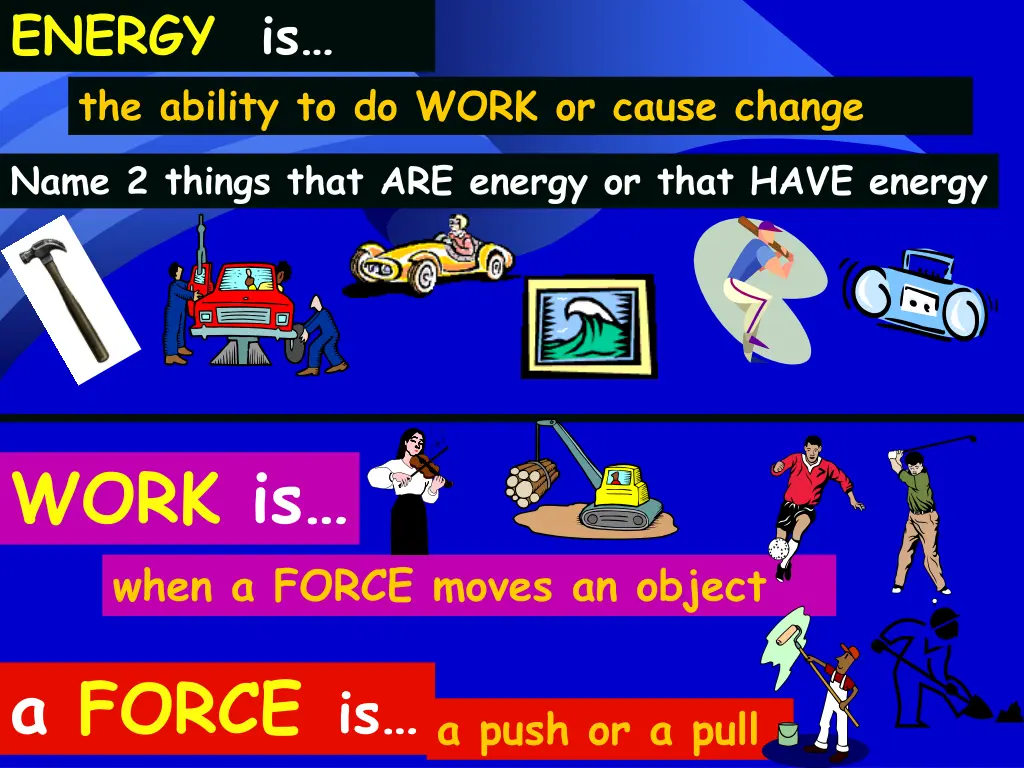 energy is the ability to do work or cause change