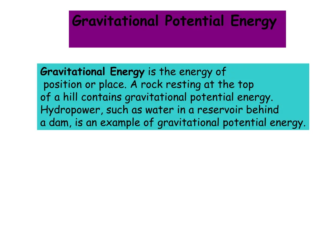 gravitational potential energy