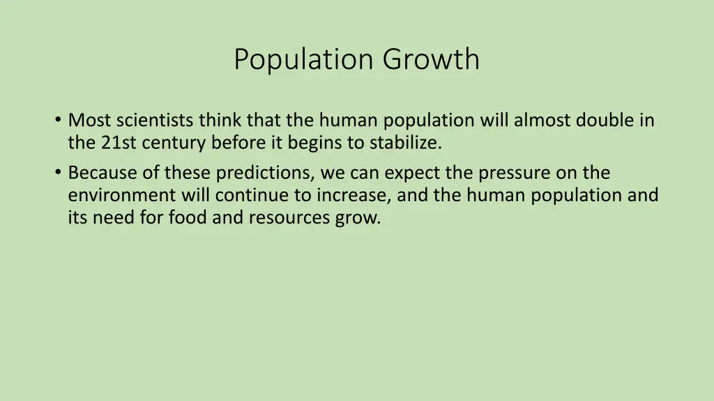 population growth 2