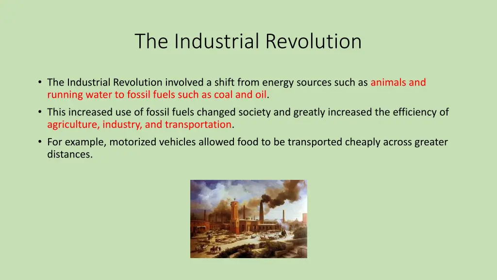 the industrial revolution