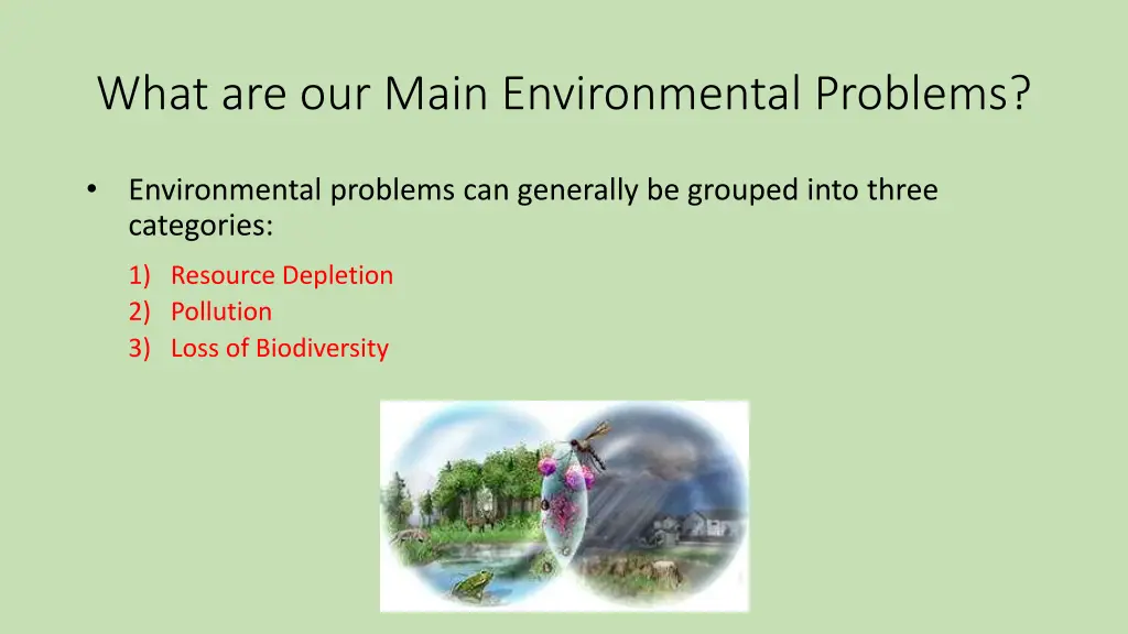 what are our main environmental problems