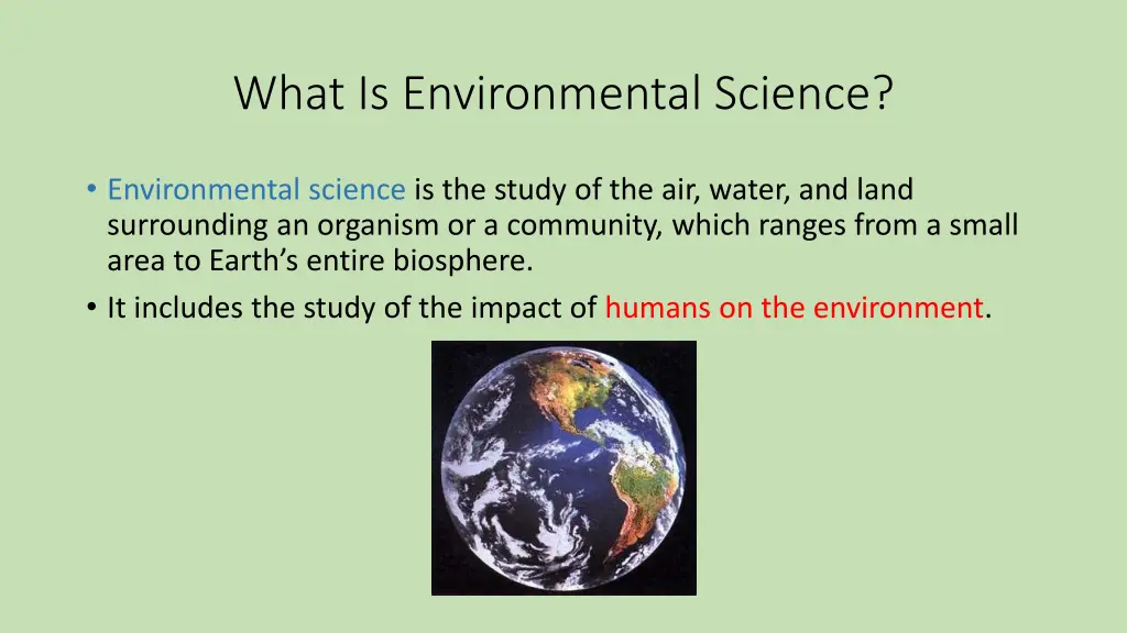 what is environmental science