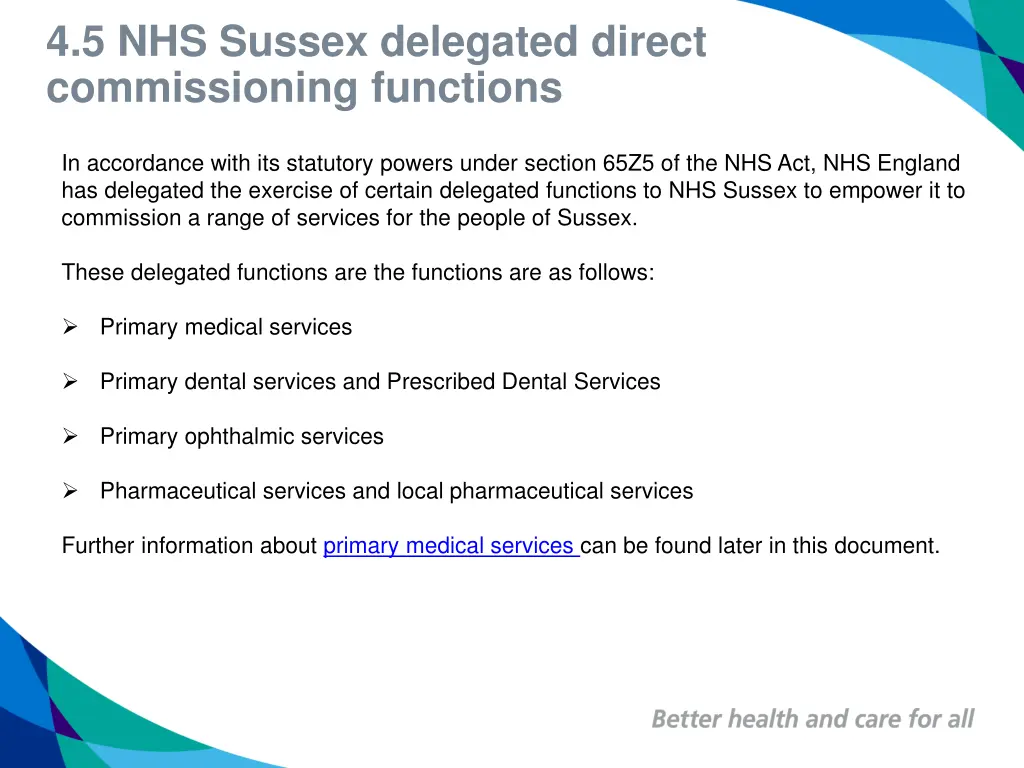 4 5 nhs sussex delegated direct commissioning