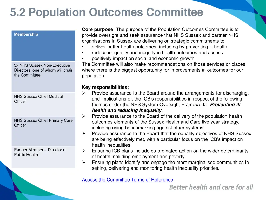 5 2 population outcomes committee