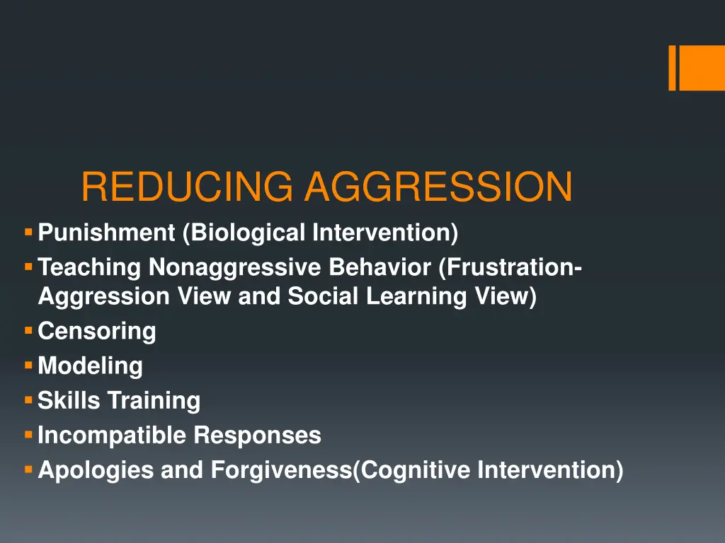 reducing aggression punishment biological