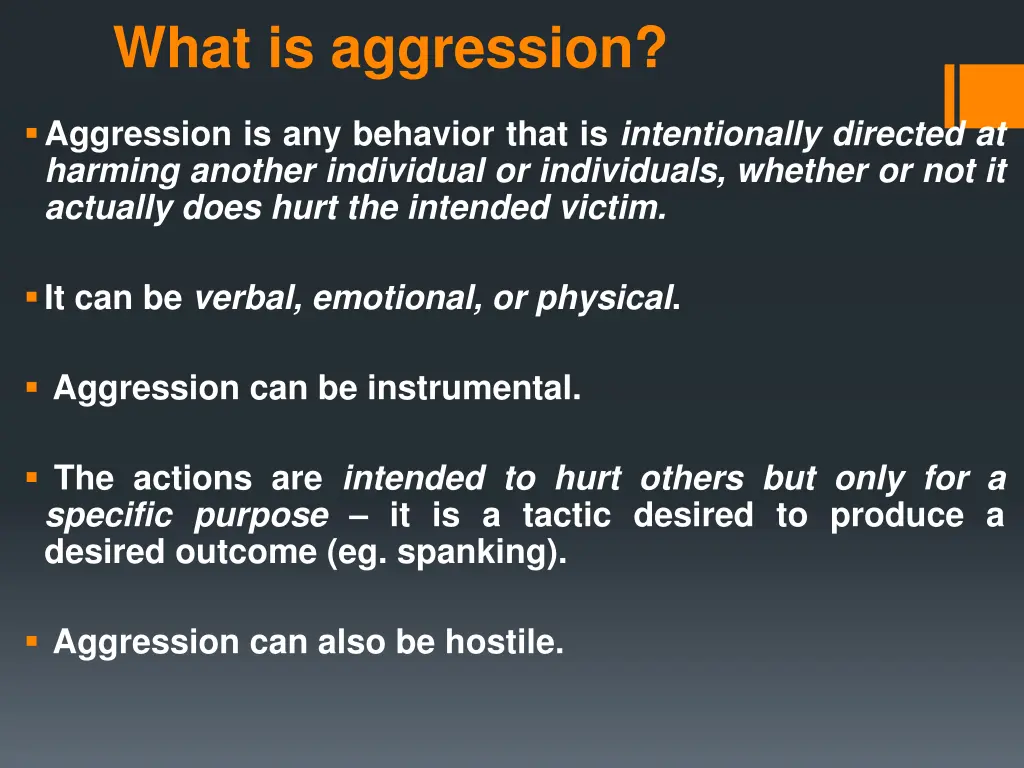 what is aggression