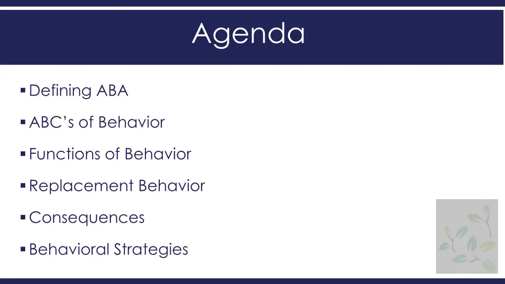 agenda