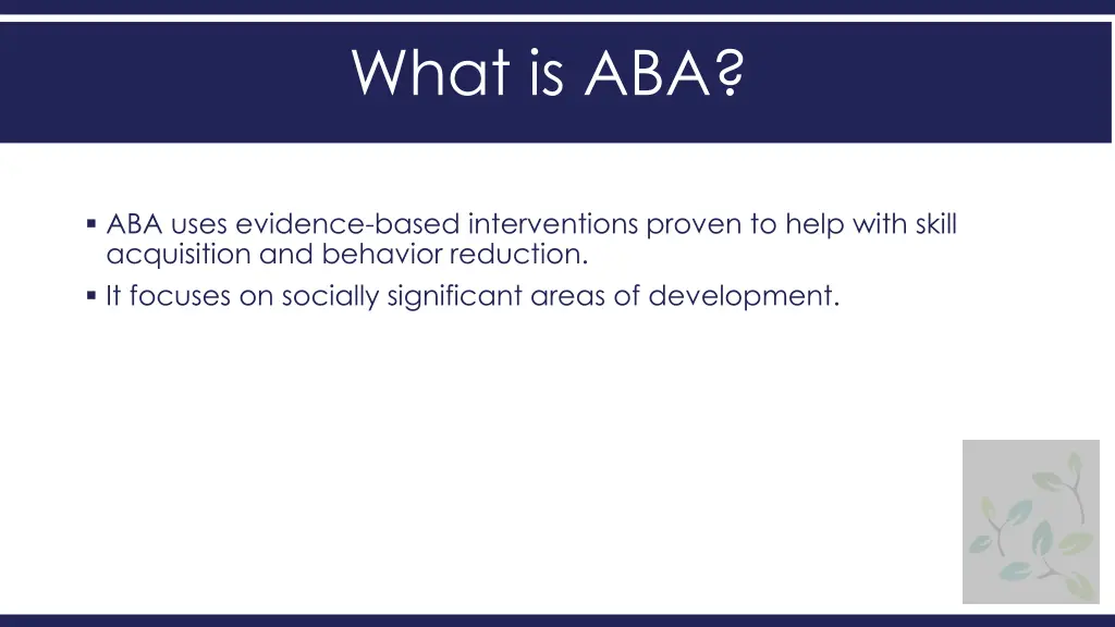 what is aba