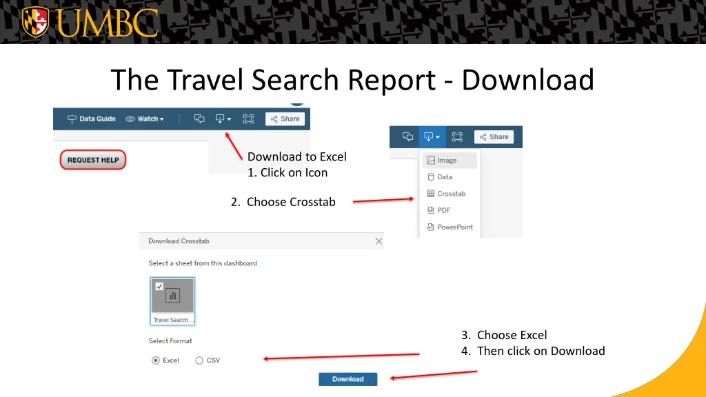 the travel search report download