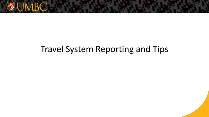 travel system reporting and tips