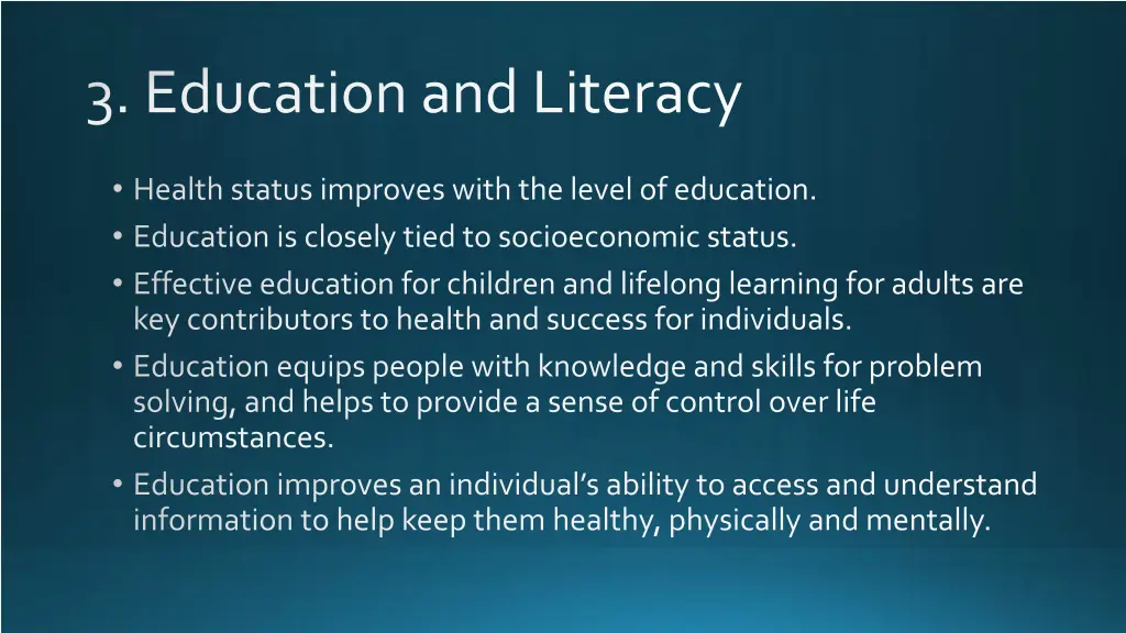 3 education and literacy