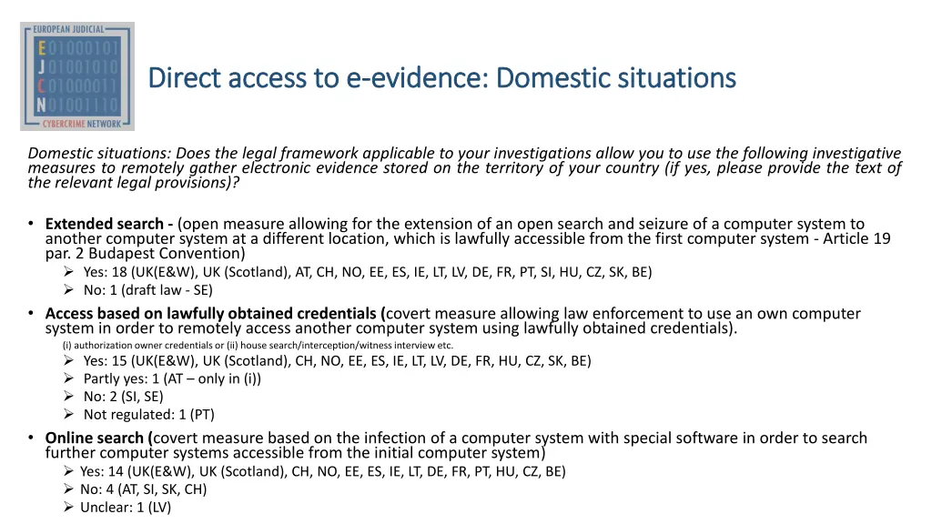 direct access to e direct access to e evidence