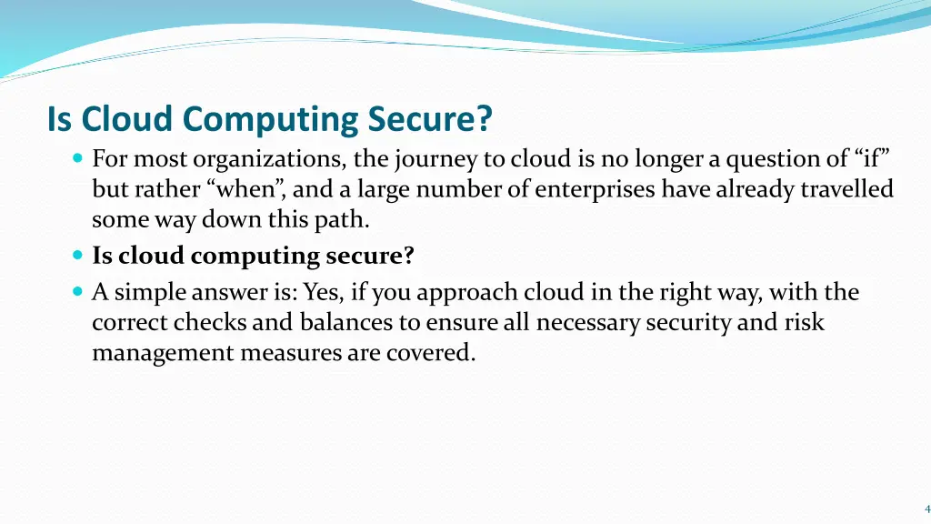 is cloud computing secure for most organizations