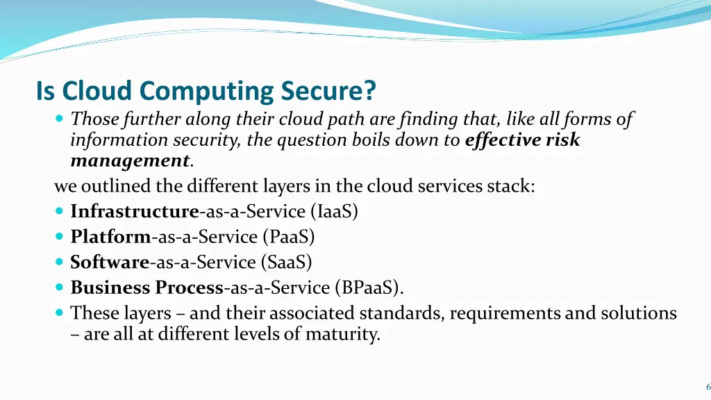 is cloud computing secure those further along