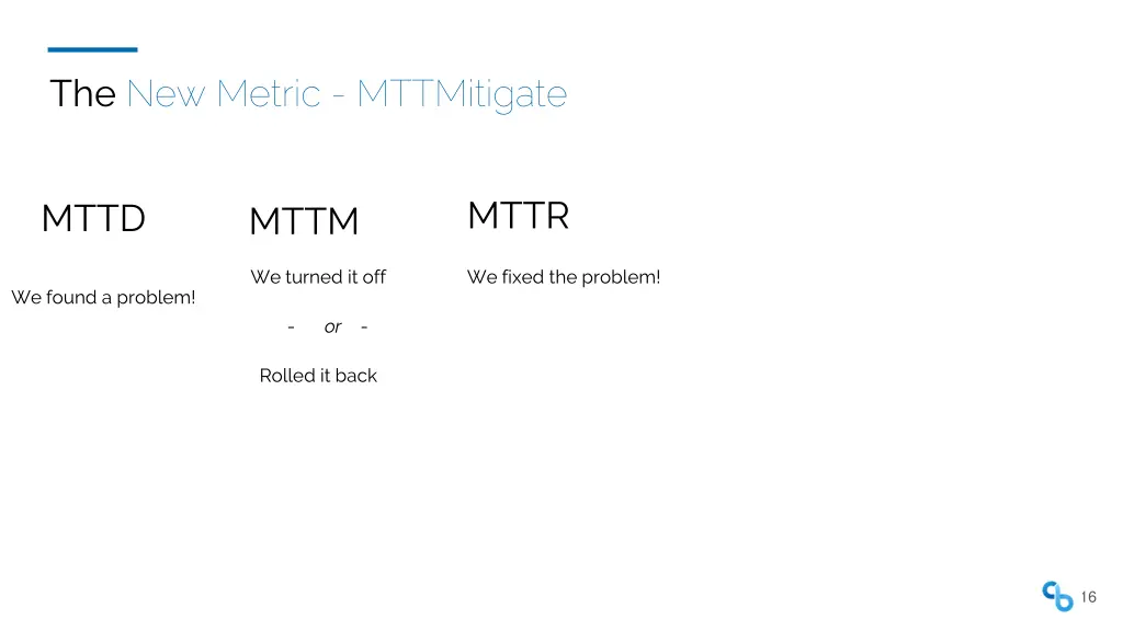 the new metric mttmitigate