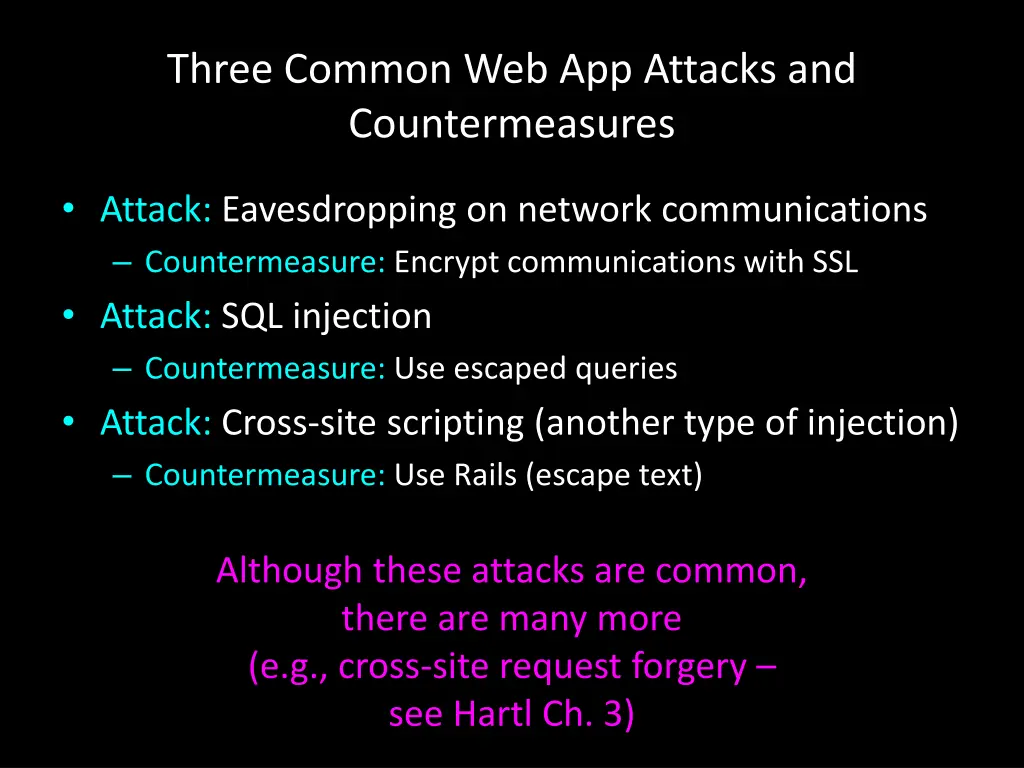 three common web app attacks and countermeasures 3