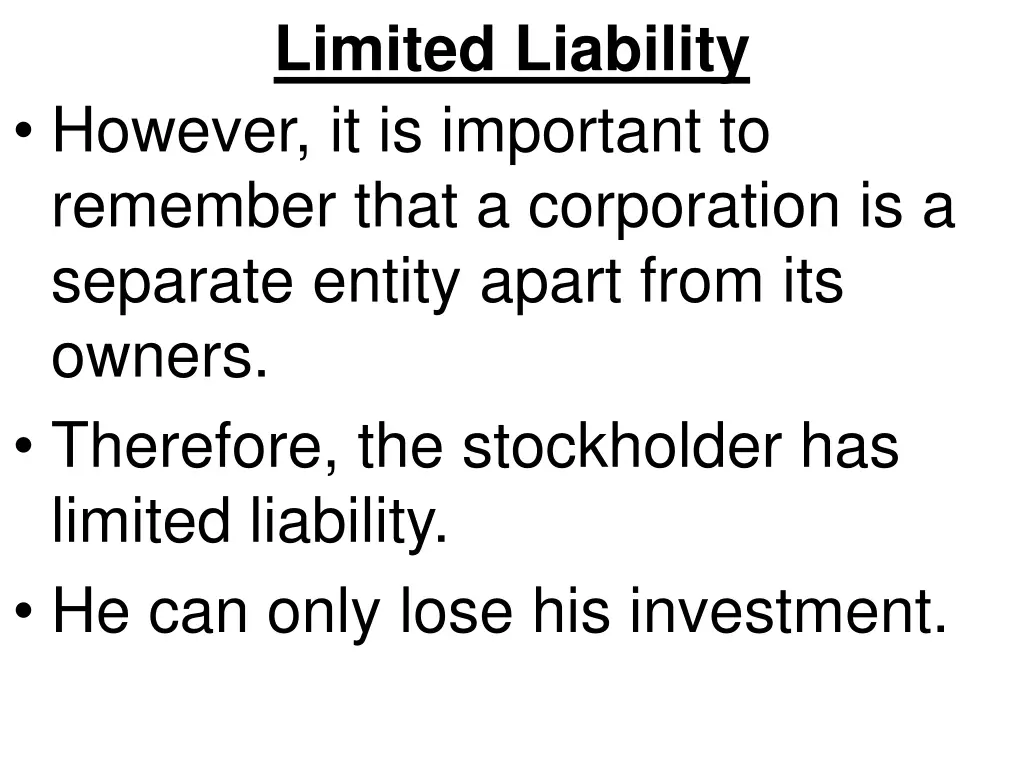 limited liability