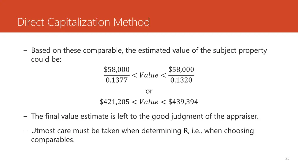 direct capitalization method 2