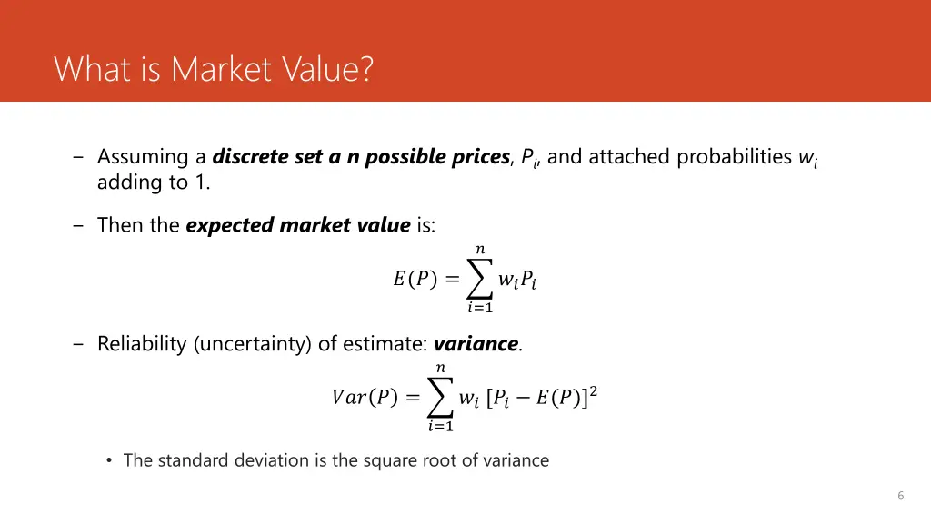 what is market value 2