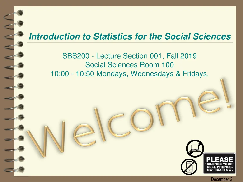 introduction to statistics for the social sciences