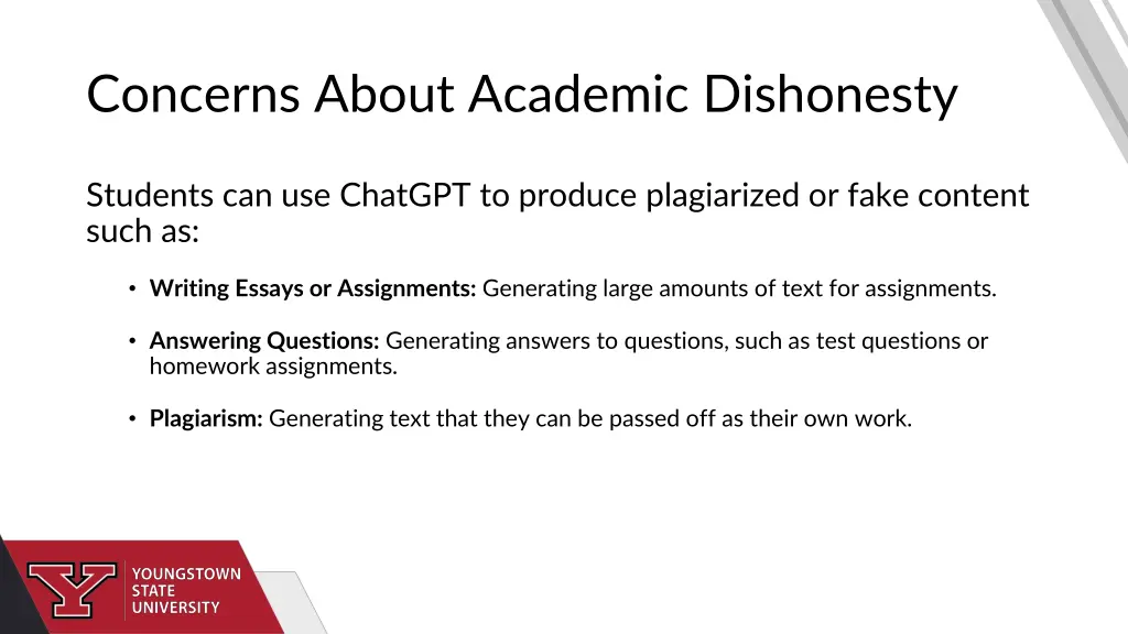 concerns about academic dishonesty