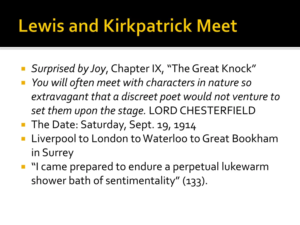 surprised by joy chapter ix the great knock