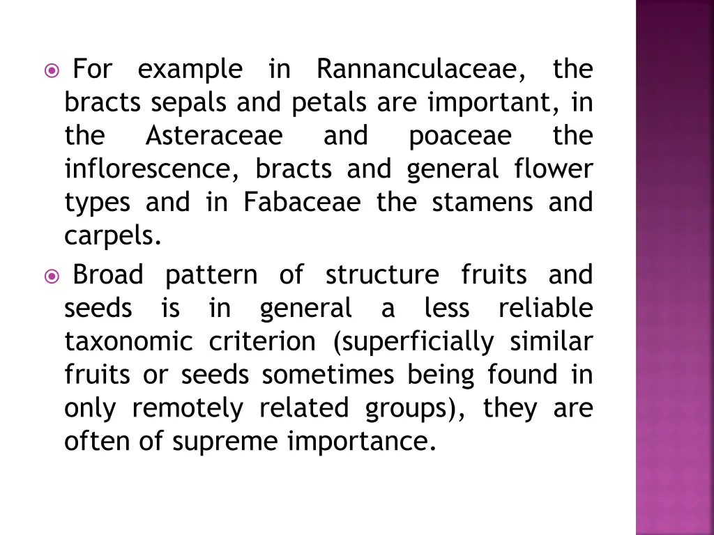 for bracts sepals and petals are important